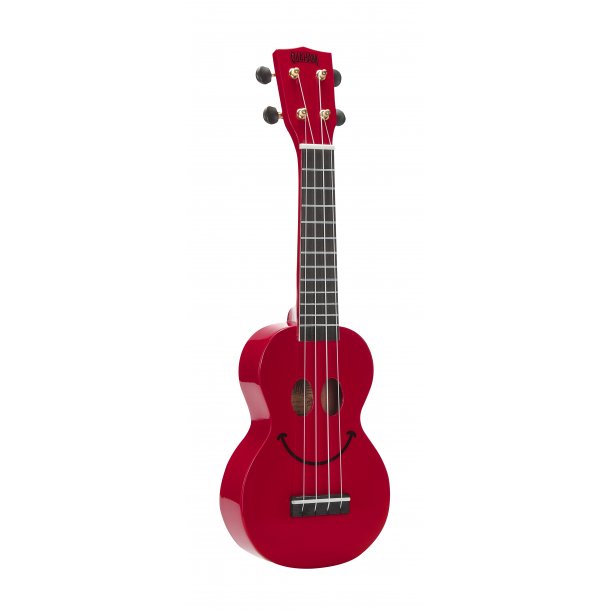 Mahalo Mahalo Smiley Series Soprano Ukulele - Rd Med taske