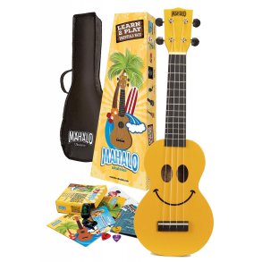 Mahalo Learn 2 Play Pack: U-Smile Soprano Uke - Yellow