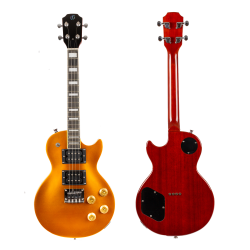 Centurion Tenor Electric Ukulele - Goldtop : Singlecut Shape. Solid Body