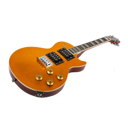 Centurion Tenor Electric Ukulele - Goldtop : Singlecut Shape. Solid Body