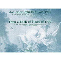 Aus einem Spielbuch von 1740 - 