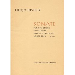 Sonata &uuml;ber alte deutsche Volkslieder - Distler, Hugo