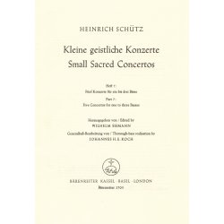 Kleine geistliche Konzerte - Sch&uuml;tz, Heinrich