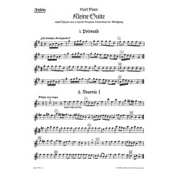 Kleine Suite nach T&auml;nzen aus Leopold Mozarts Notenbuch f&uuml;r Wolfgang - Marx, Karl
