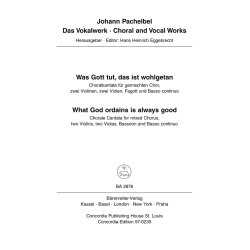 Was Gott tut, das ist wohlgetan (What God ordains is always good) - Pachelbel, Johann