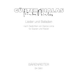 Lieder und Balladen nach Gedichten von Federicio Garcia Lorca - Bialas, G&uuml;nter