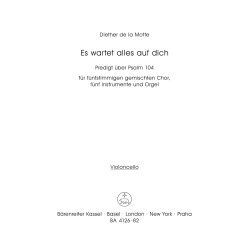 Es wartet alles auf dich - Motte, Diether de la