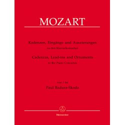 Kadenzen, Eing&auml;nge und Auszierungen zu den Klavierkonzerten von Wolfgang Amadeus Mozart - Badura-Skoda, Paul