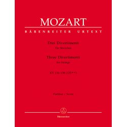 Three Divertimenti - Mozart, Wolfgang Amadeus