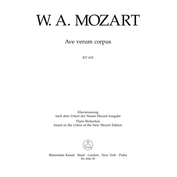 Ave verum corpus - Mozart, Wolfgang Amadeus