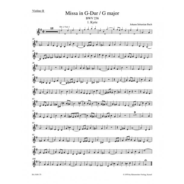 Mass - Bach, Johann Sebastian