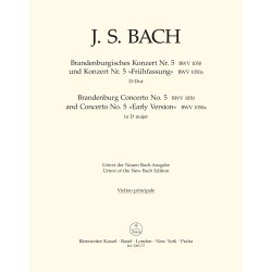 Brandenburg Concerto No. 5 and Concerto No. 5 "Early Version" - Bach, Johann Sebastian