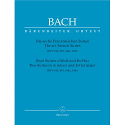 The Six French Suites / Two Suites in A minor and E-flat major - Bach, Johann Sebastian