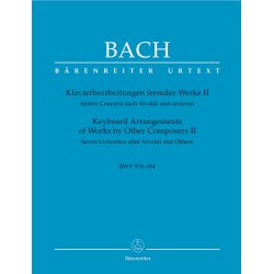 Keyboard Arrangements of Works by Other Composers - Bach, Johann Sebastian