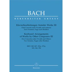 Keyboard Arrangements of Works by Other Composers - Bach, Johann Sebastian