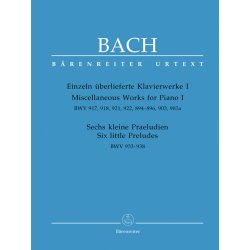 Six Little Preludes, Miscellaneous Works for Piano - Bach, Johann Sebastian