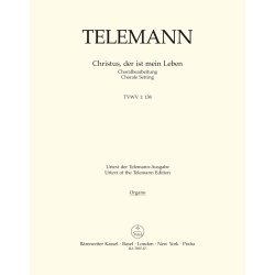 Christus, der ist mein Leben - Telemann, Georg Philipp