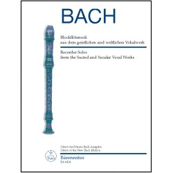 Recorder Solos from the Sacred and Secular Vocal Works - Bach, Johann Sebastian
