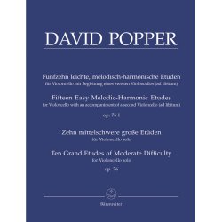Fifteen Easy Melodic-Harmonic Etudes - Popper, David