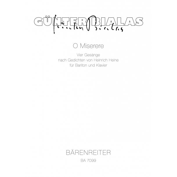 O Miserere - Bialas, G&uuml;nter