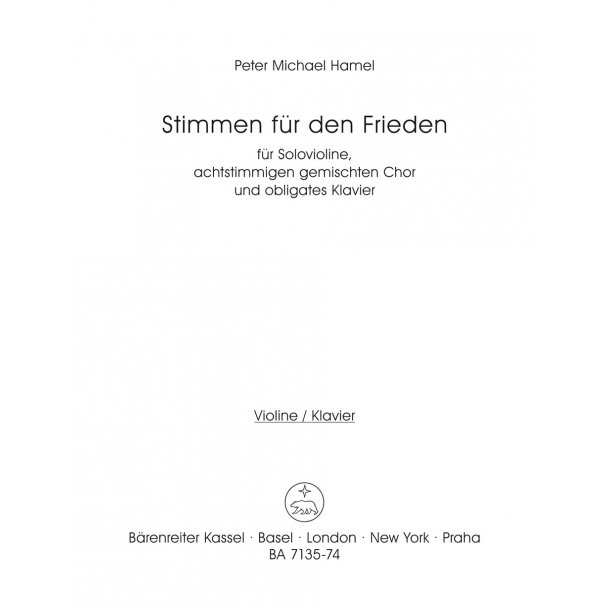 Stimmen f&uuml;r den Frieden - Hamel, Peter Michael