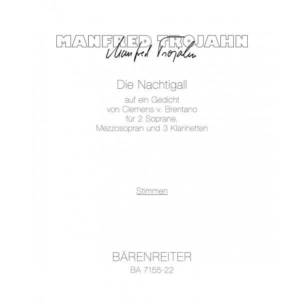Die Nachtigall - Trojahn, Manfred