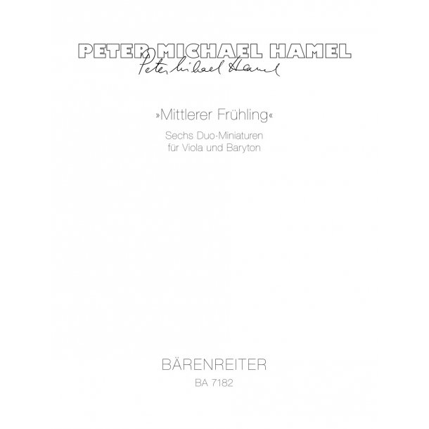 Mittlerer Fr&uuml;hling - Hamel, Peter Michael