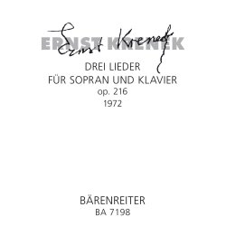 Drei Lieder - Krenek, Ernst