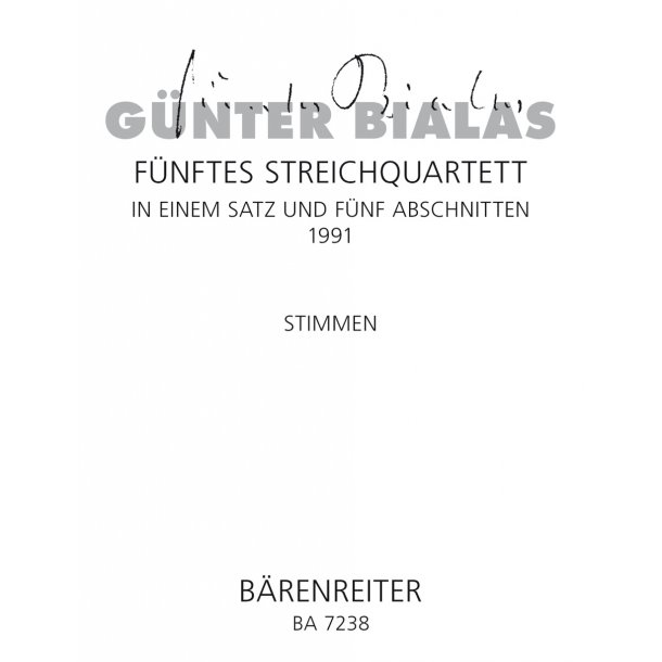 String Quartet - Bialas, G&uuml;nter