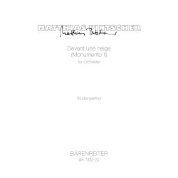 Devant une neige - Monumento II - Pintscher, Matthias