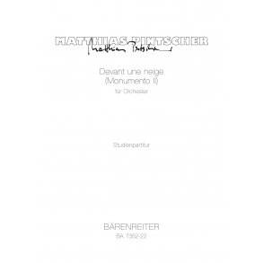 Devant une neige - Monumento II - Pintscher, Matthias