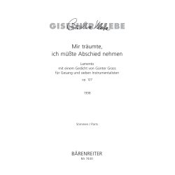 Mir tr&auml;umte, ich m&uuml;sste Abschied nehmen - Klebe, Giselher