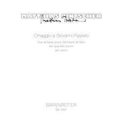 Omaggio a Giovanni Paisiello. - Pintscher, Matthias