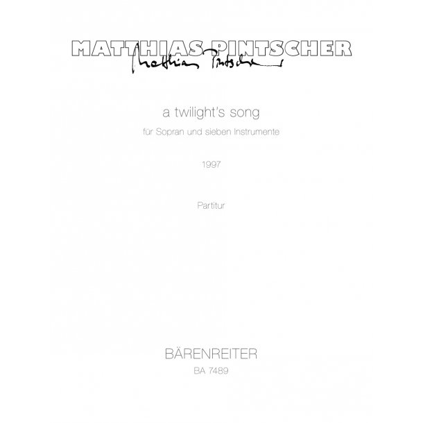 a twilight's song - Pintscher, Matthias