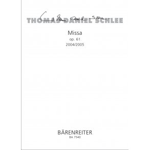 Missa - Schlee, Thomas Daniel