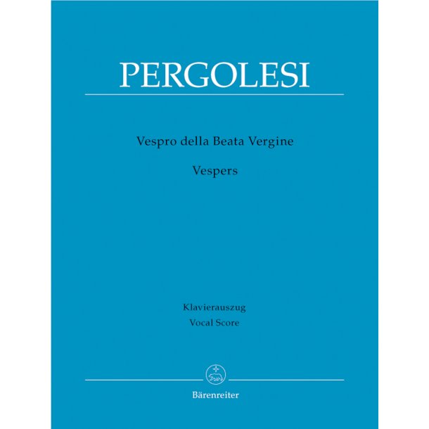 Vespro della Beata Vergine / Vesper - Pergolesi, Giovanni Battista