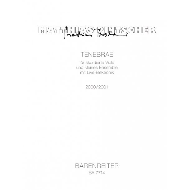 Tenebrae - Pintscher, Matthias