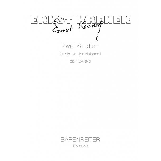 Two Studies - Krenek, Ernst