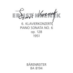 Sechste Klaviersonate - Krenek, Ernst