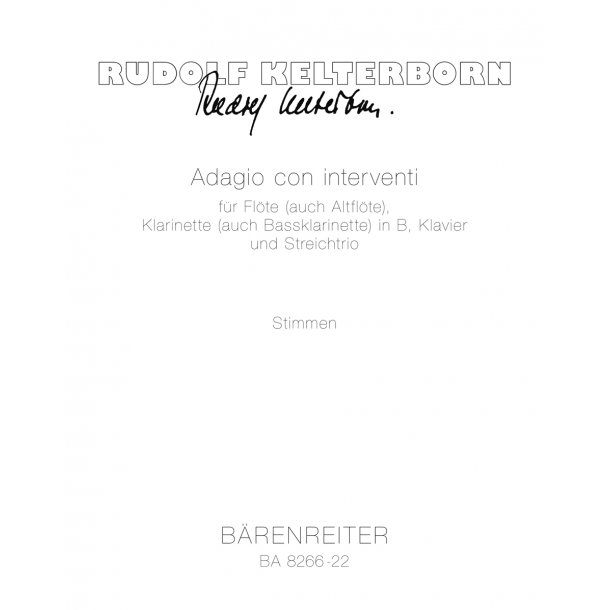 Adagio con interventi - Kelterborn, Rudolf