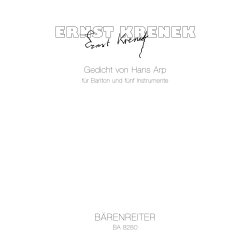 Gedicht von Hans Arp - Krenek, Ernst