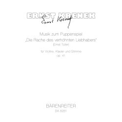 Musik zum Puppenspiel "Die Rache des verh&ouml;hnten Liebhabers" (Ernst Toller) - Krenek, Ernst
