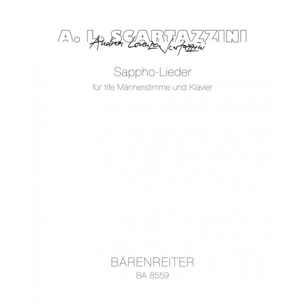 Sappho Lieder - Scartazzini, Andrea Lorenzo