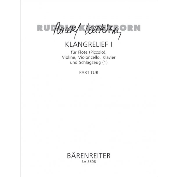 Klangrelief I - Kelterborn, Rudolf