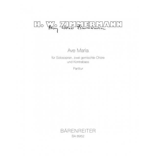 Ave Maria - Zimmermann, Heinz Werner
