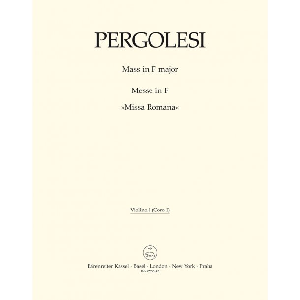 Mass - Pergolesi, Giovanni Battista