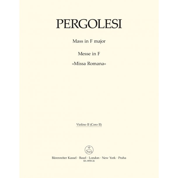 Mass - Pergolesi, Giovanni Battista