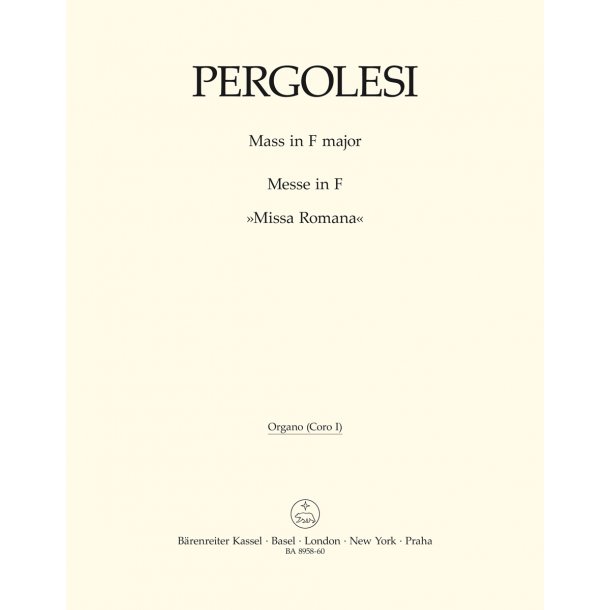 Mass - Pergolesi, Giovanni Battista