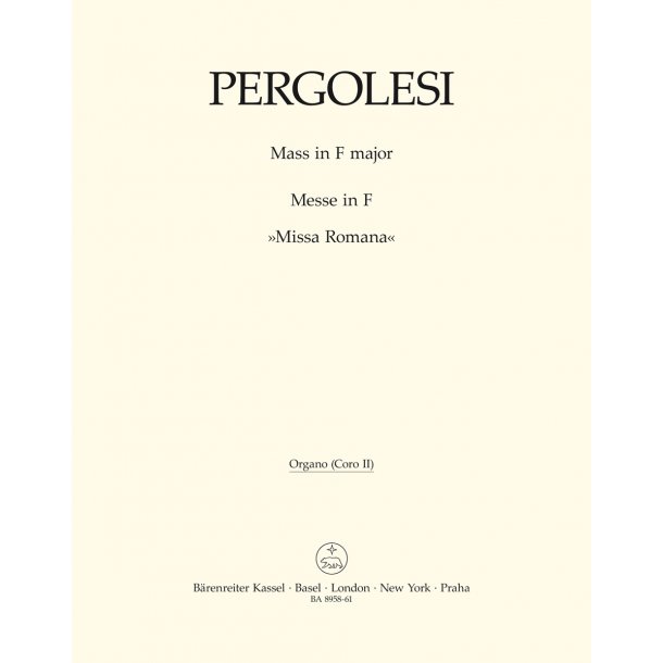Mass - Pergolesi, Giovanni Battista