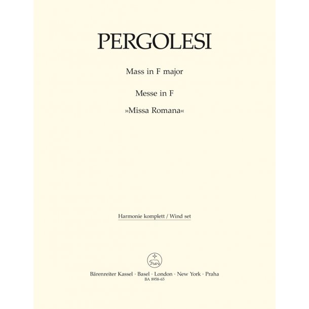 Mass - Pergolesi, Giovanni Battista